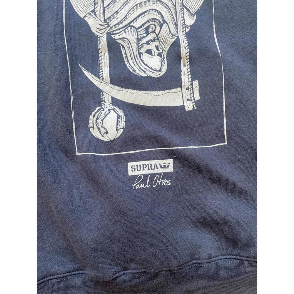 Supra x Paul Otvos Hoodie Black Medium Skull Grim Reaper Graphic Pullover - Picture 4 of 6